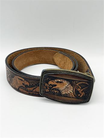 Leather Belt and Belt Buckle
