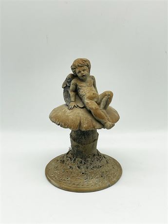 Ceramic Angel on Mushroom