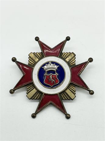 Lion Crown Shield Pin
