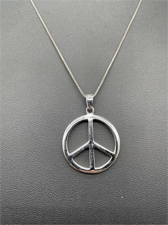 Peace Sterling Silver Necklace
