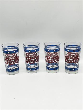 Four (4) Pepsi Glasses