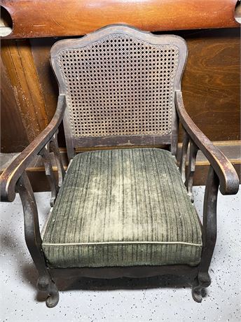 Antique Cane Back Armchair