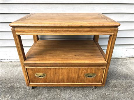 Vintage Wood TV Cart