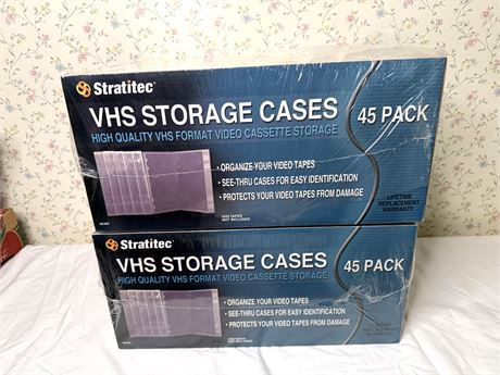 NEW Stratitec VHS Storage Cases