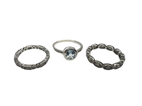Sterling Silver Rings Size 10-10.5