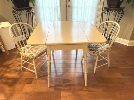 Double Drop Leaf Table w/ Two Chairs