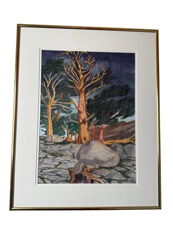 Original Watercolor Signed W. Rock