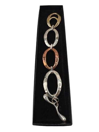 Robert Lee Morris Sterling Silver Oval Link Bracelet