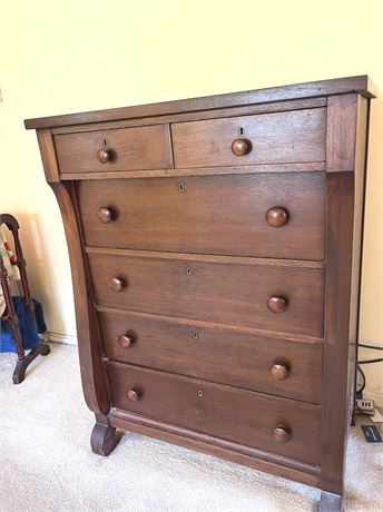 Antique Solid Wood Chest of Drawers