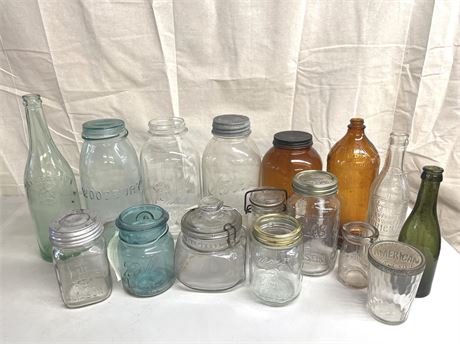 Vintage/Antique Bottle and Jar Lot