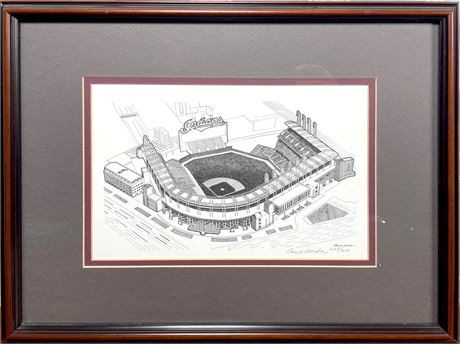 Paul Duda Limited Edition Jacobs Field Lithograph