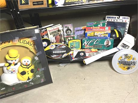 Large Lot of Pittsburgh Steelers Collectibles