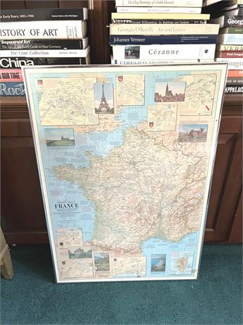 1971 National Geographic Travelers Map of France