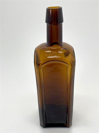 1890s Amber Glass Bitters Bottle