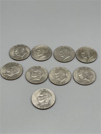 $9 in Eisenhower Dollar Coins