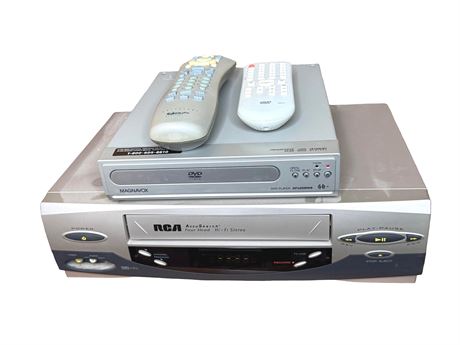 RCA VCR and Magnavox DVD Player