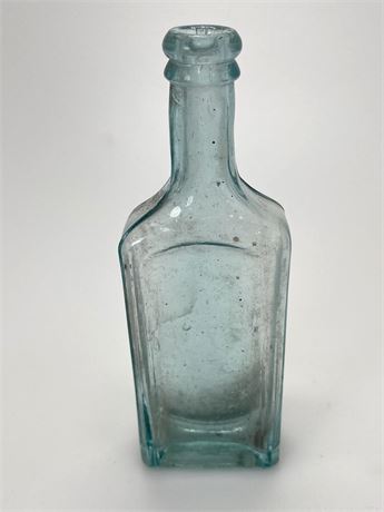 Dr. S. Pitchers Aqua Glass Bitters Bottle