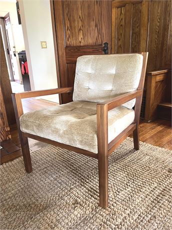 Bohemian Style Walnut Accent  Chair