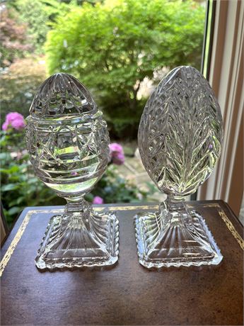 Crystal Cut Glass Egg Decoratives