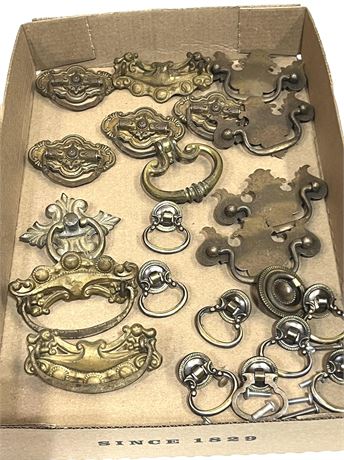 Vintage Metal Cabinet Drawer Pulls