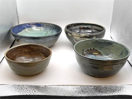 Four (4) Stoneware Bowls