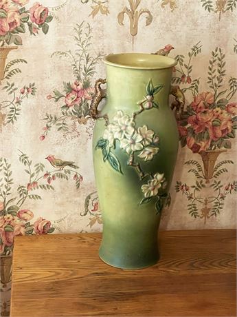 Roseville Apple Blossum Floor Vase