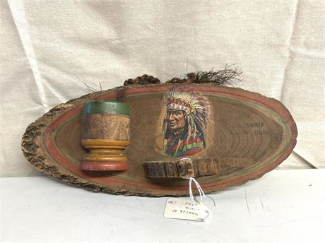 Native American Chief Pipe Rack