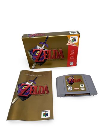 The Legend of Zelda: Ocarina of Tiome (Nintendo 64, 1998) Box Manual Complete CI