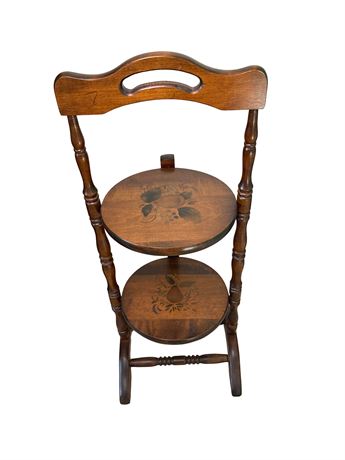 Two-Tier Wooden Folding Pie or Cake Stand