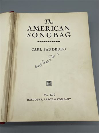 SIGNED The American Songbag (1927)