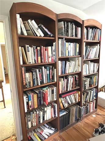 LARGE Book Assortment w/ Bookcases