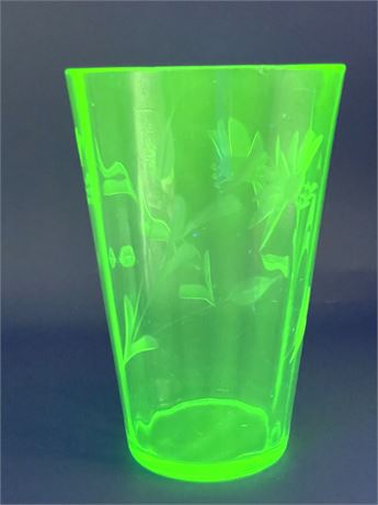 Large Uranium Glass Vase