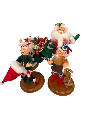 Annalee Santa Claus and Elves