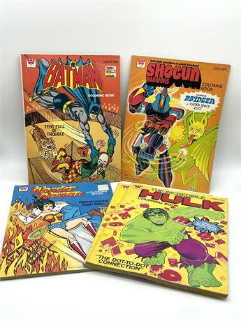 Vintage Superhero Coloring Books