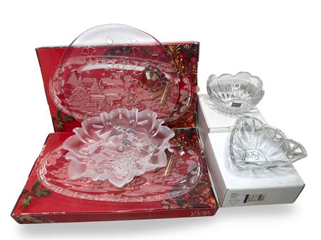 Mikasa Holiday Serving Platters and Delta Bowls