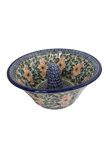 Boleslawiec Polish Pottery Unikat Bundt Bowl #1936