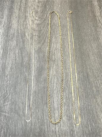 18" 14kt Gold Necklaces