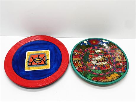 Hand Painted Wood Plates
