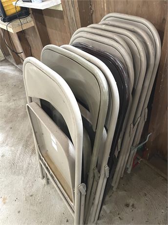 Ten (10) Metal Folding Chairs