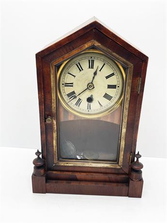 Antique Wood Mantel Clock