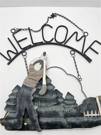 Metal Golf Welcome Sign