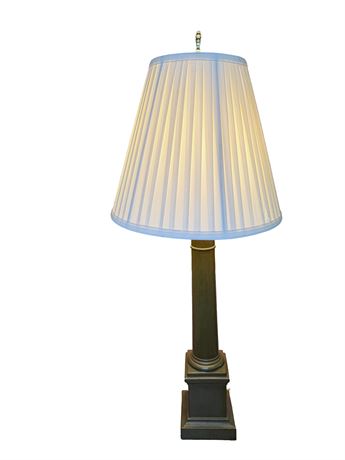 Wood Column Table Lamp