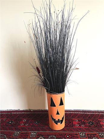 Halloween Pumpkin Metal Basket