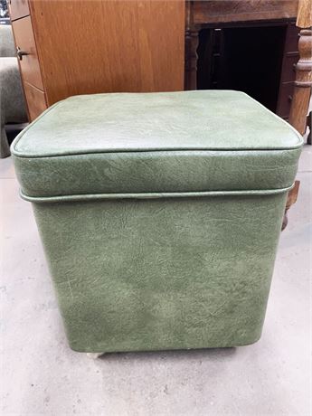 Green Leather Sewing Stool
