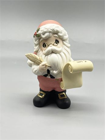 Porcelain Santa Checking His List