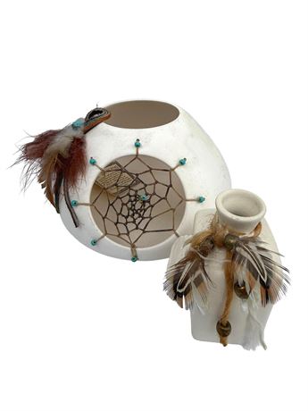 Southwestern Native American Hand Vases