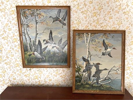 Pair of Duck Paintings