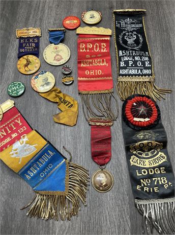 1890s/1900s Ashtabula Pins and Medals