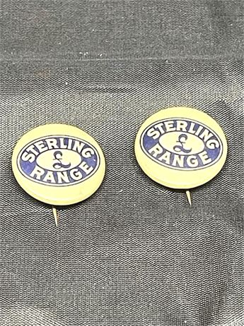 Sterling Range Advertising Pins