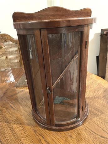 Mini Curio Cabinet with Rounded Glass